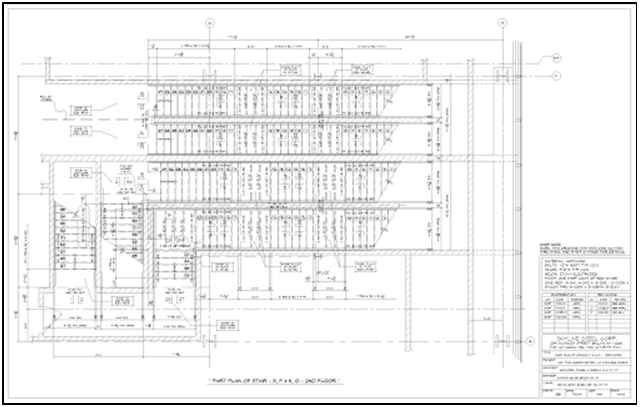 AOL Time Warner - Custom Fire Stairs Shop Drawings