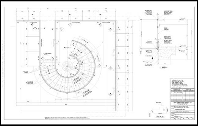 Kasmir Fabrics - Custom Curved Stair & Rail Shop Details