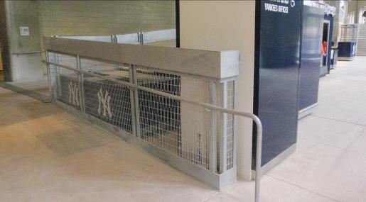 Yankee Stadium - Custom Steel Guard Ramp Railings