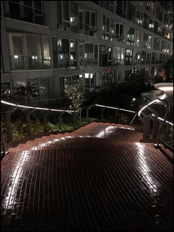 625 West 57th St NYC - 3D Laser Measured Illuminated St/St Railings